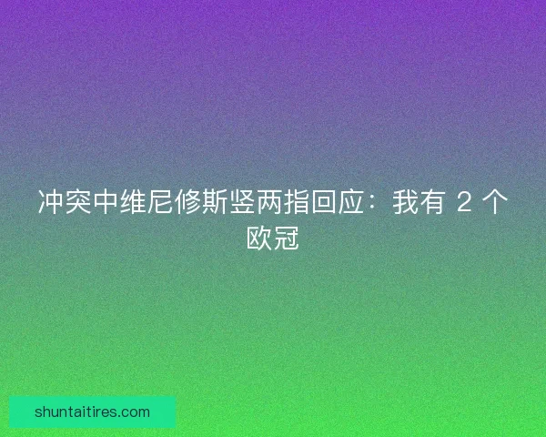 冲突中维尼修斯竖两指回应：我有 2 个欧冠