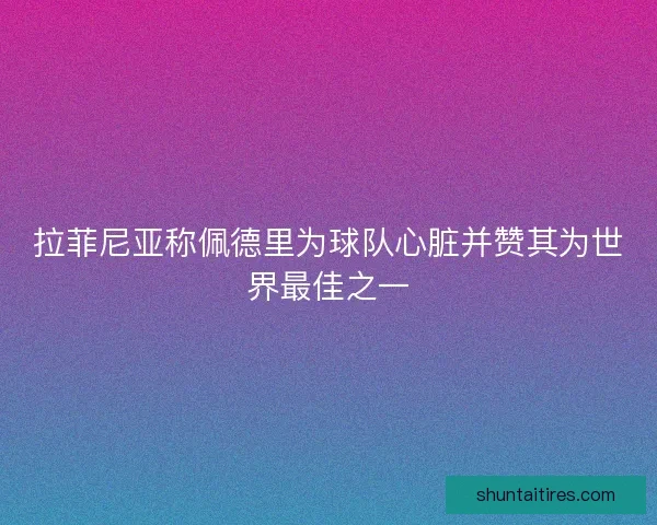 拉菲尼亚称佩德里为球队心脏并赞其为世界最佳之一 拉菲尼亚称佩德里为球队心脏并赞其为世界最佳之一
